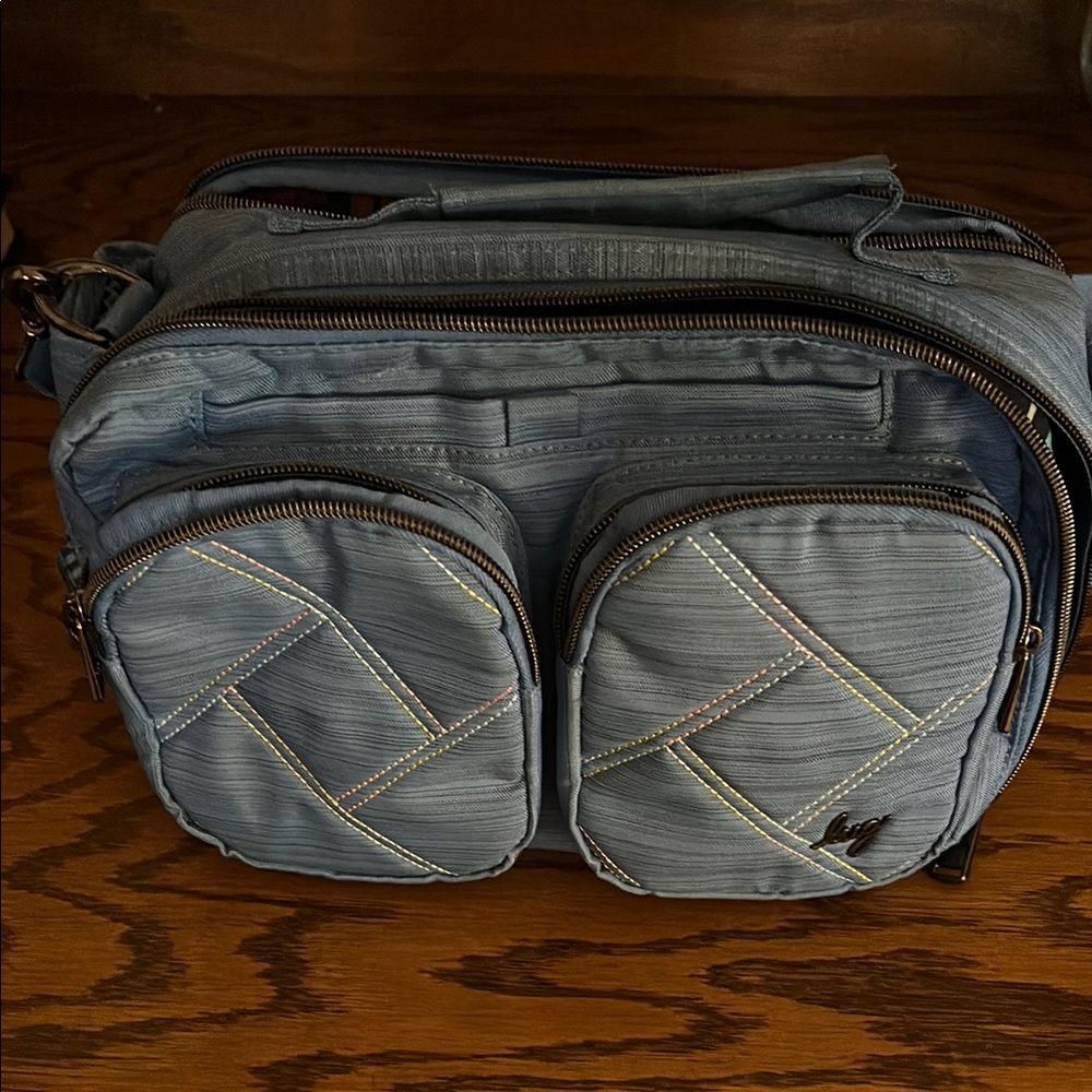 Lug Blue Crossbody Bag with Ergonomic Design